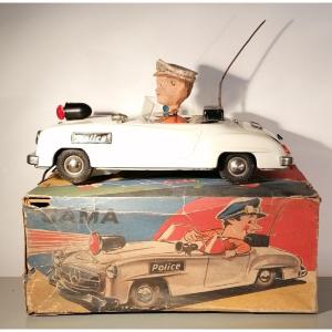 Gama Painted Sheet Metal Car. Mercedes – Benz 190sl Cabriolet 1960 Police