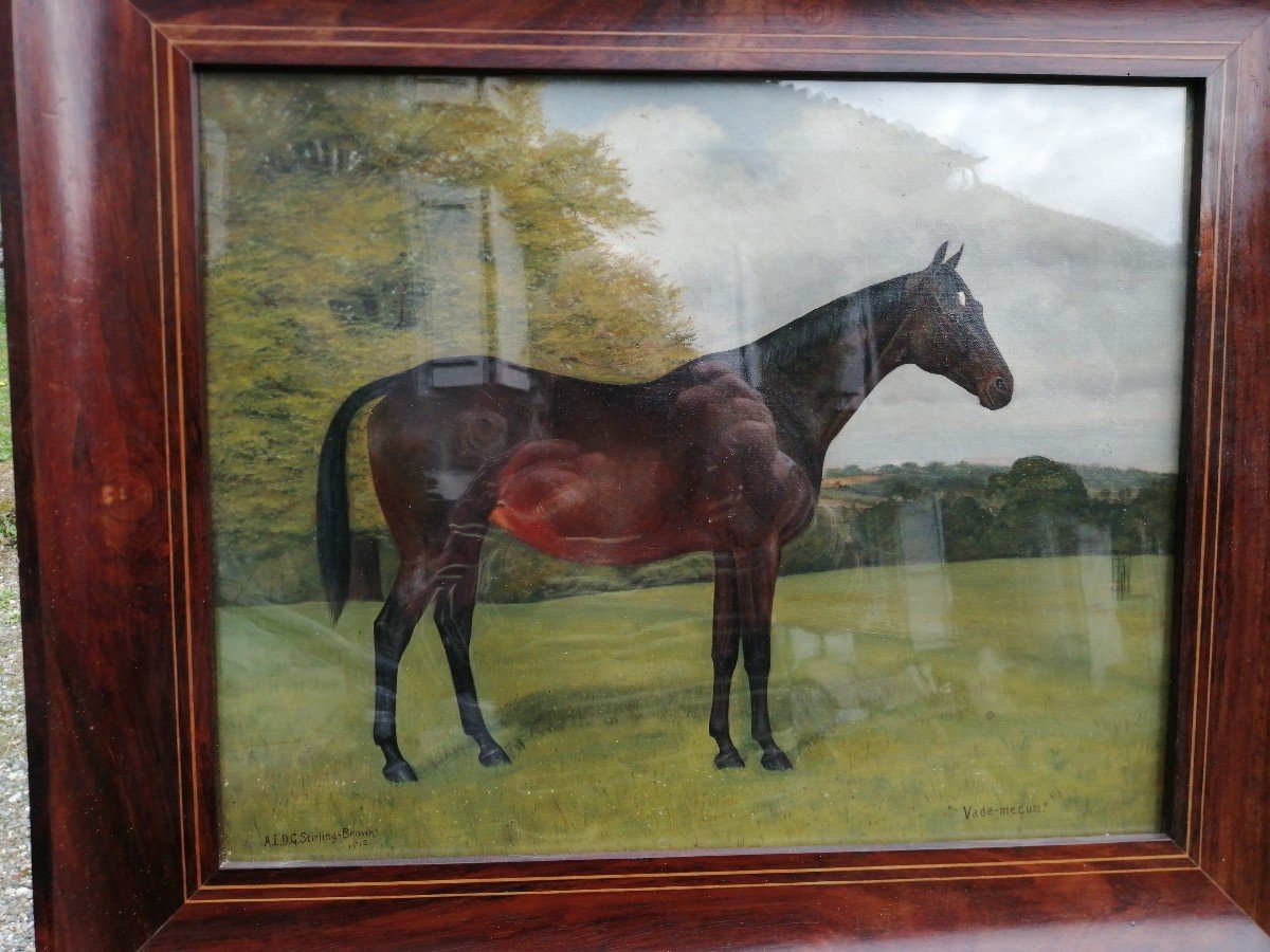 Huile Sur Toile 1912 Cheval Vade-mecum 