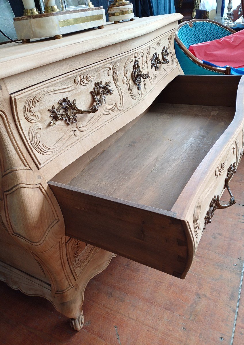 Louis 15 Artsannale Sablée Chest Of Drawers -photo-3