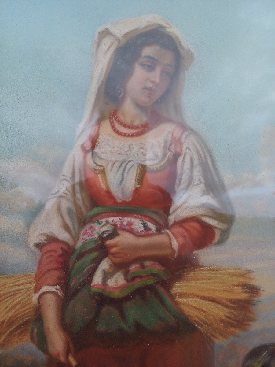 Pastel De 1859 D Auguste Delacroix 1809-1868  Encadré  D époque -photo-3