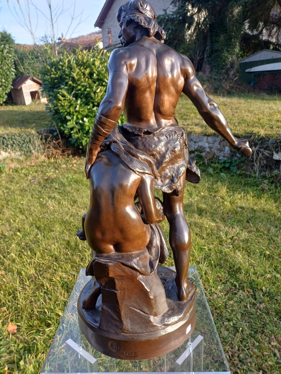The Defense Of The Home (bronze, 62 Cm) By E. Boisseau (1842-1923)-photo-2