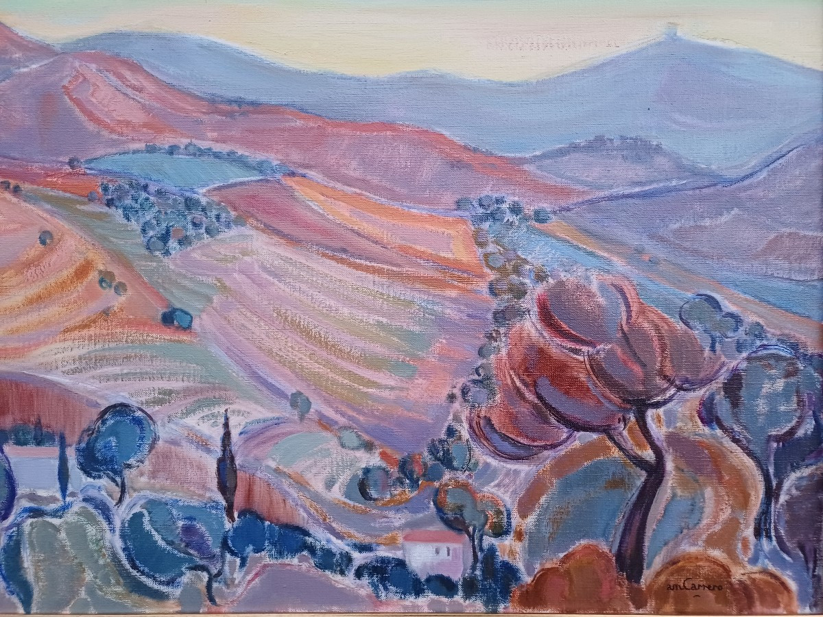 Paysage colliourenc  avec le château,  huile  sur  toile -photo-2