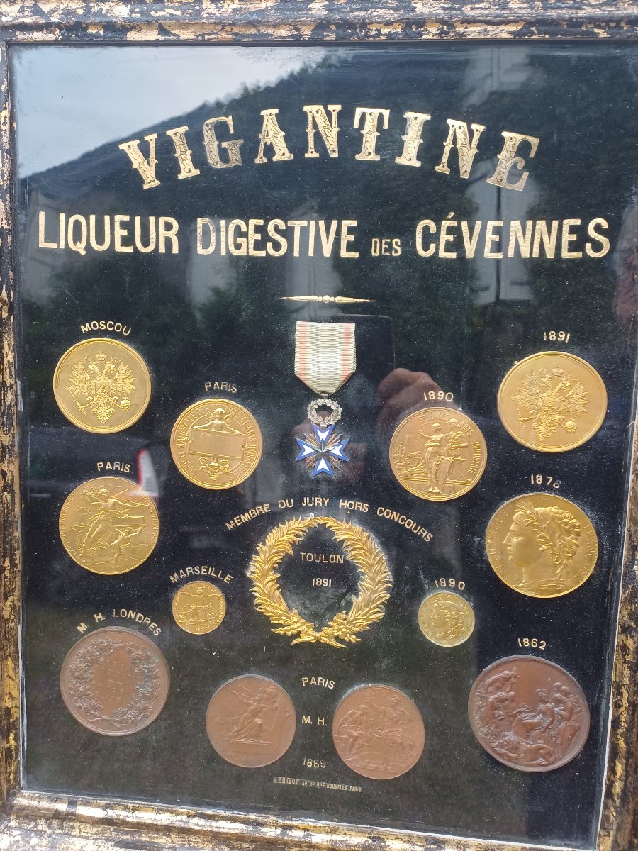 Medailler d exposition pour la liqueur Vigantine  fin 19eme -photo-2