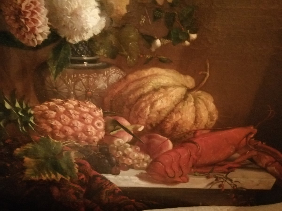 Nature Morte Au Homard De F Alexandre Delaunay Circa 1850-photo-2