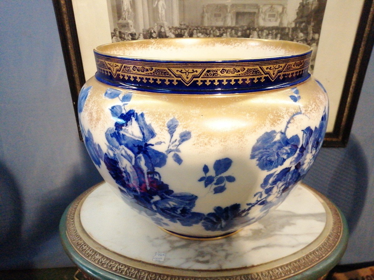 Cache-pot Faience De Doulton Angleterre époque 1900 -photo-3