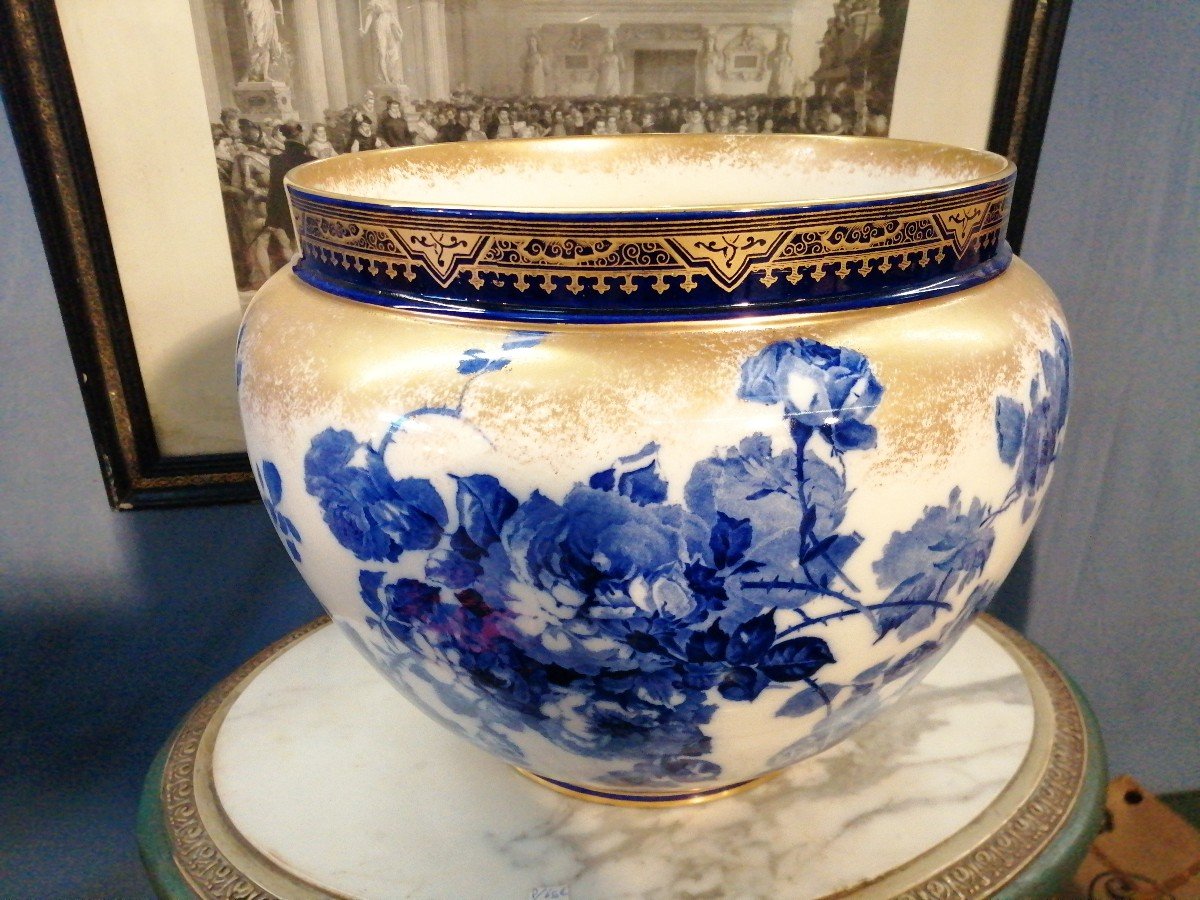 Cache-pot Faience De Doulton Angleterre époque 1900 