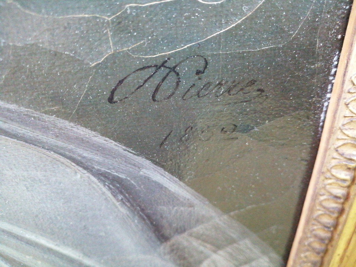 Beau Portrait Féminin Sur Toile 1832-photo-3