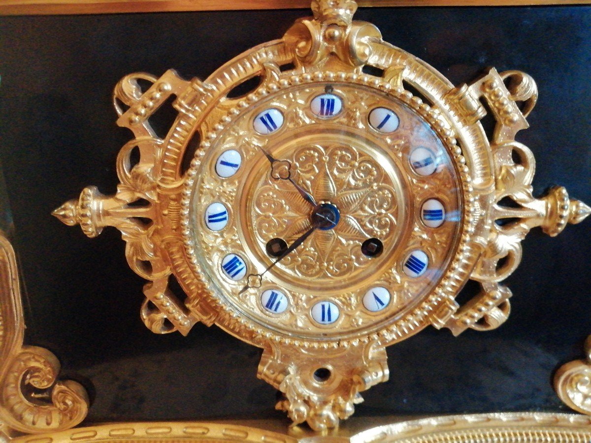 Très Belle Pendule Aux Amours Musiciens 19ème Siècle -photo-1