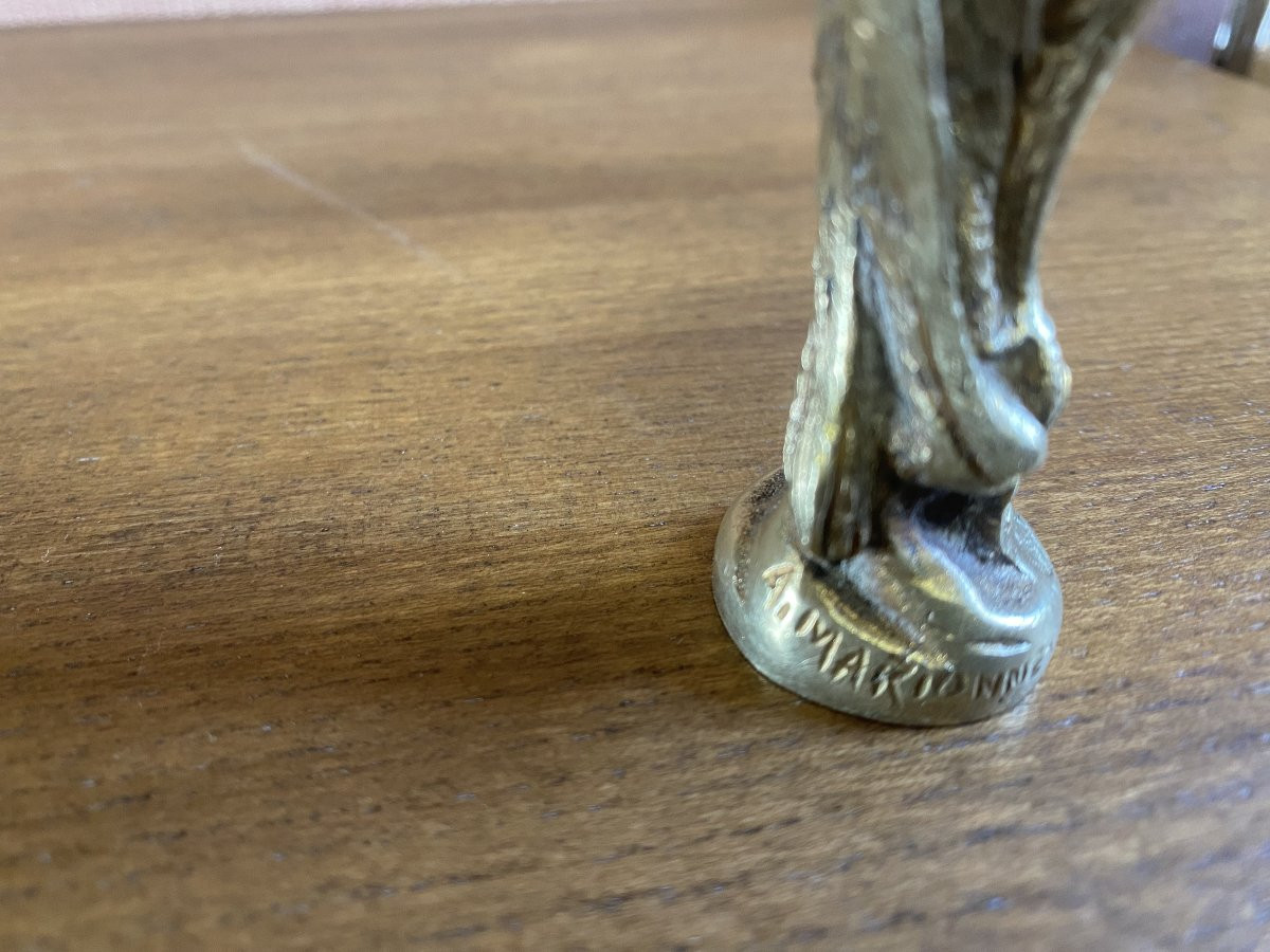 Bronze Seal Signed Albert Marionnet.-photo-2