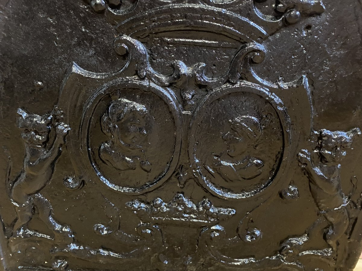 Plaque de cheminée en fonte-photo-2