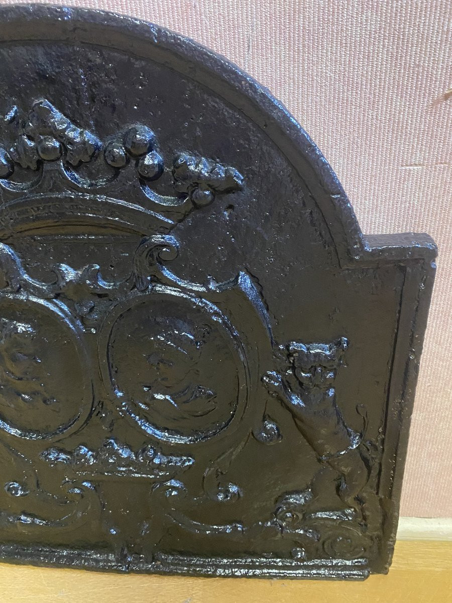 Plaque de cheminée en fonte-photo-1