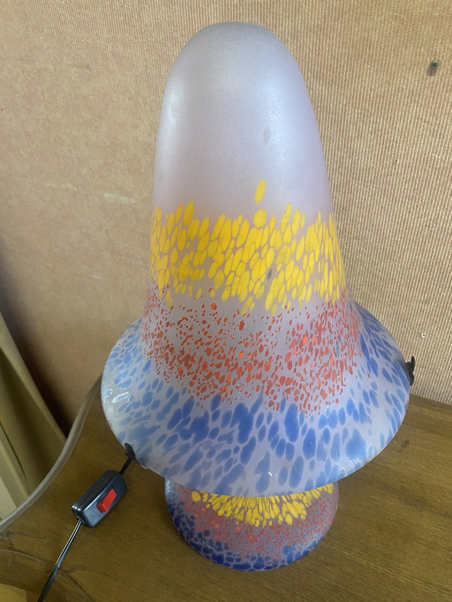 Lampe à pose  en verre teinté des années 60-70-photo-2