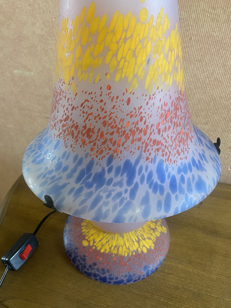 Lampe à pose  en verre teinté des années 60-70-photo-4