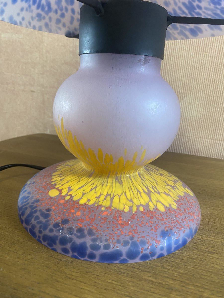 Lampe à pose  en verre teinté des années 60-70-photo-1