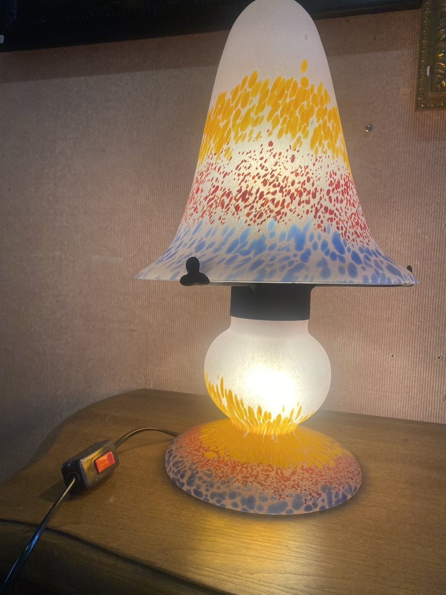 Lampe à pose  en verre teinté des années 60-70-photo-5