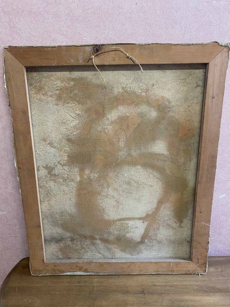 Huile sur toile "danseuses " non signée.-photo-4