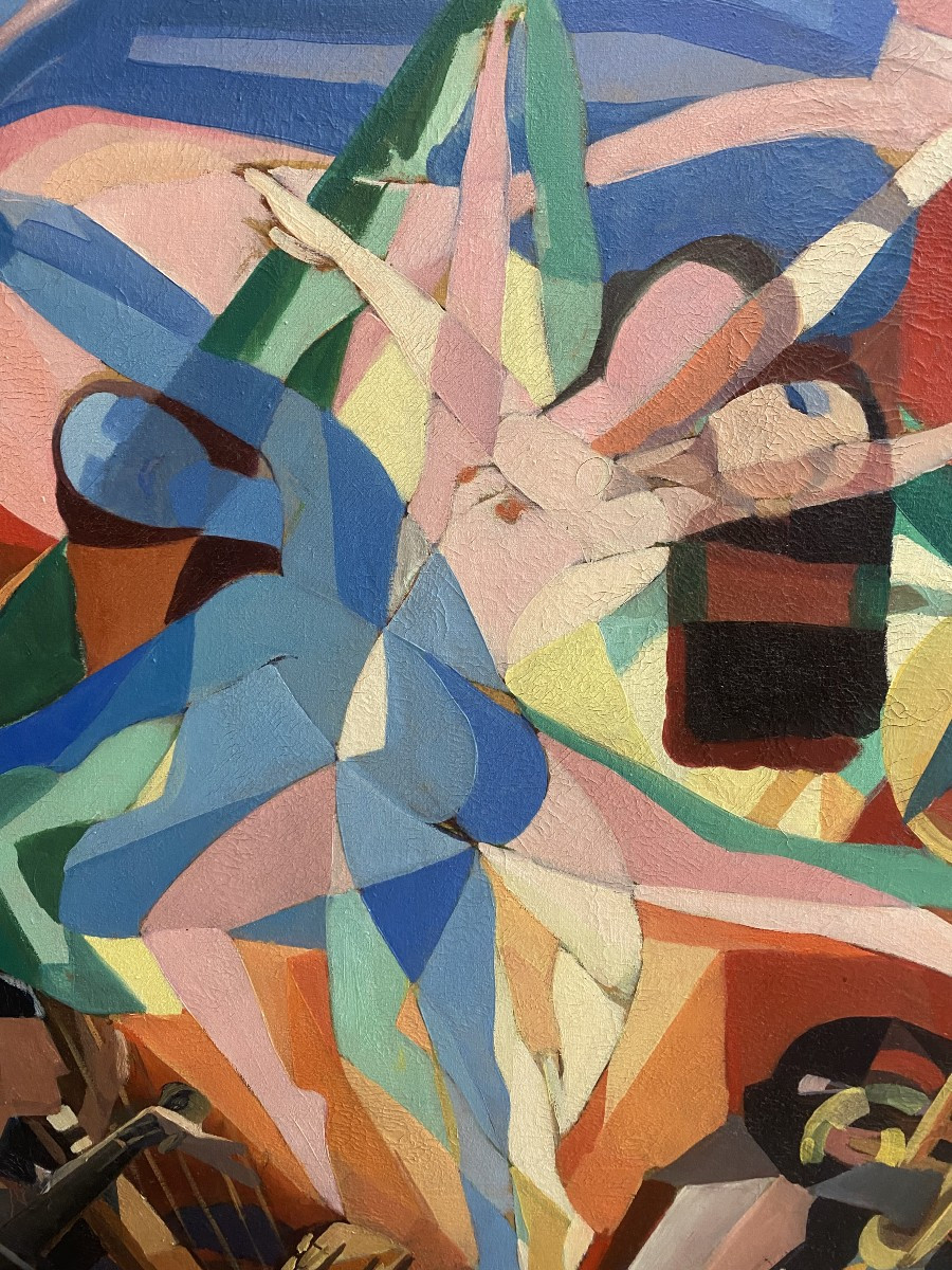 Huile sur toile "danseuses " non signée.