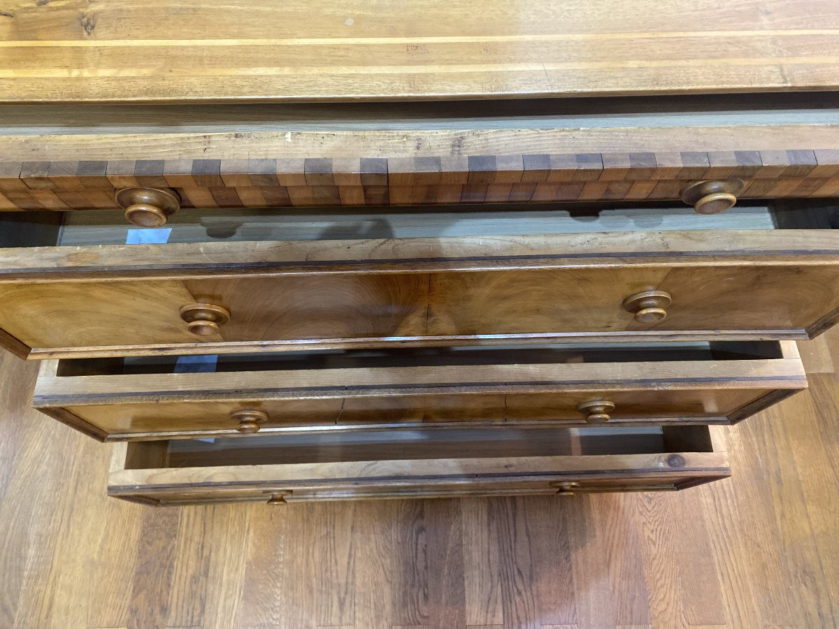 Louis Philippe Chest Of Drawers In Cherry Wood-photo-1