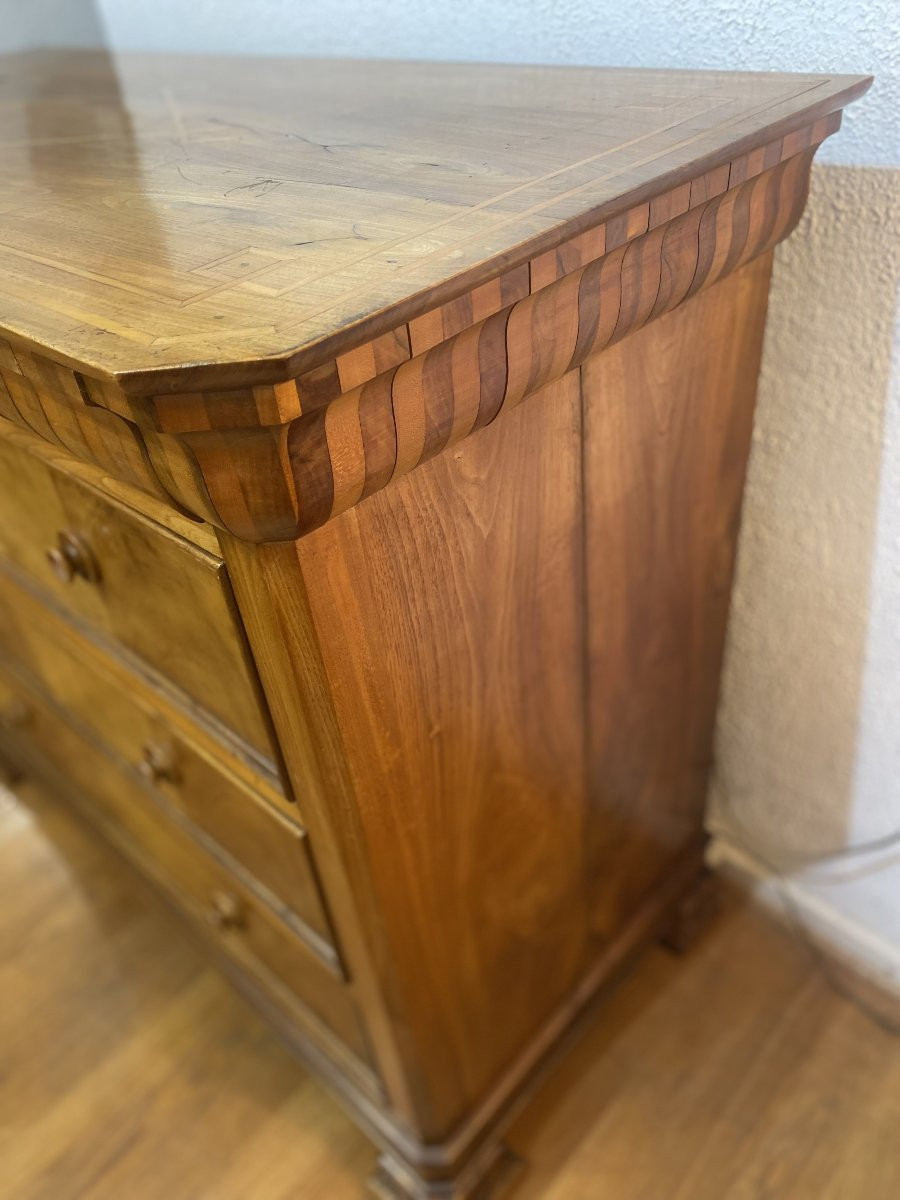 Louis Philippe Chest Of Drawers In Cherry Wood-photo-3