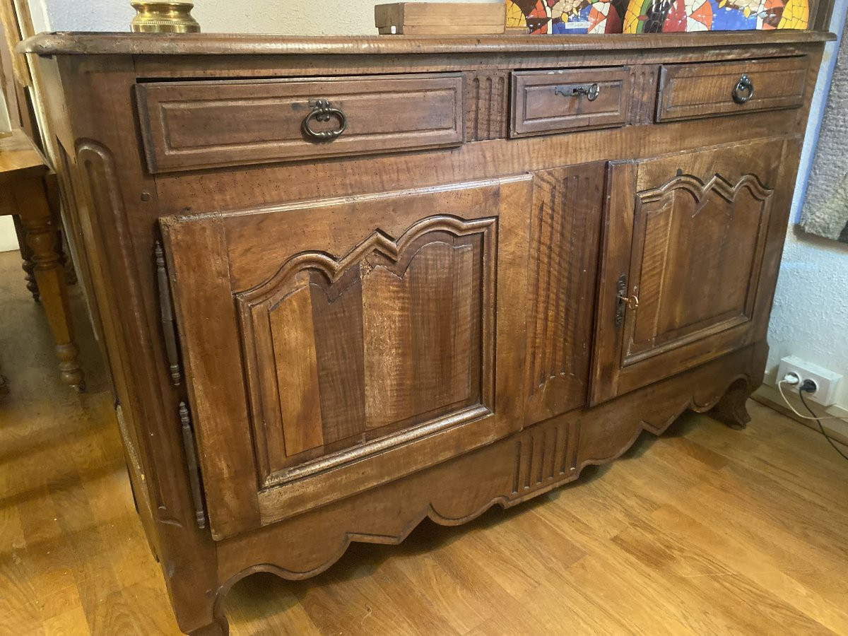 Rustic Walnut Sideboard, Mid-19th Century.-photo-2