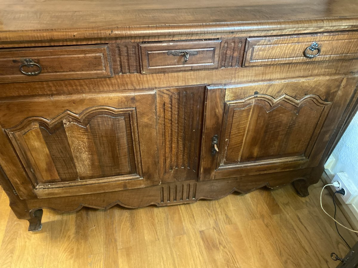 Rustic Walnut Sideboard, Mid-19th Century.-photo-2