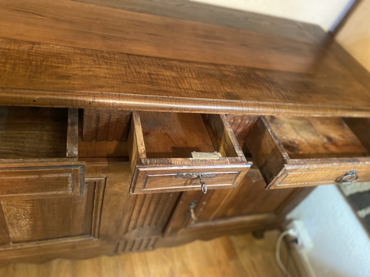 Rustic Walnut Sideboard, Mid-19th Century.-photo-6