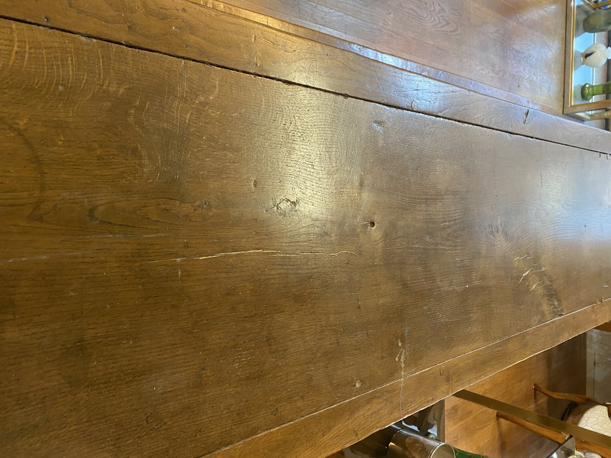 A Peasant Table Made Of Ash Wood With Its Benches. -photo-3