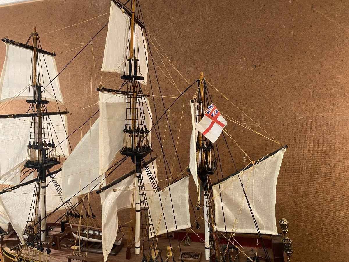 Model Of The Famous Sailing Ship "the Bounty". -photo-3