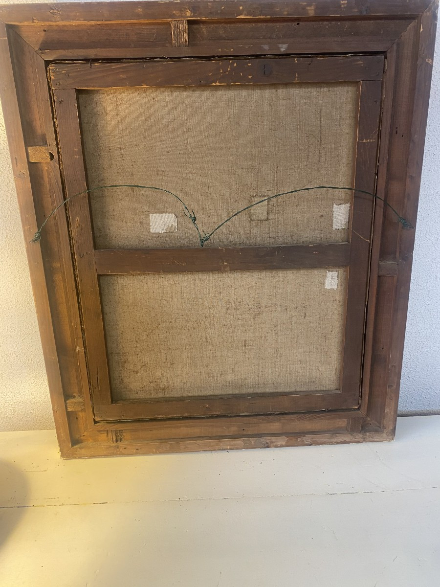 Huile sur toile signé Claudius Seignol. Scêne de la vie rurale, " le laitier "-photo-1