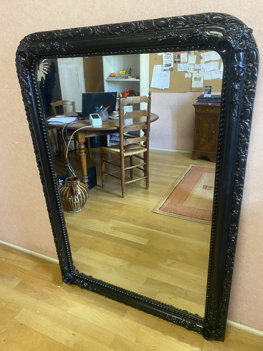 Louis Philippe Mirror With A Black Patina