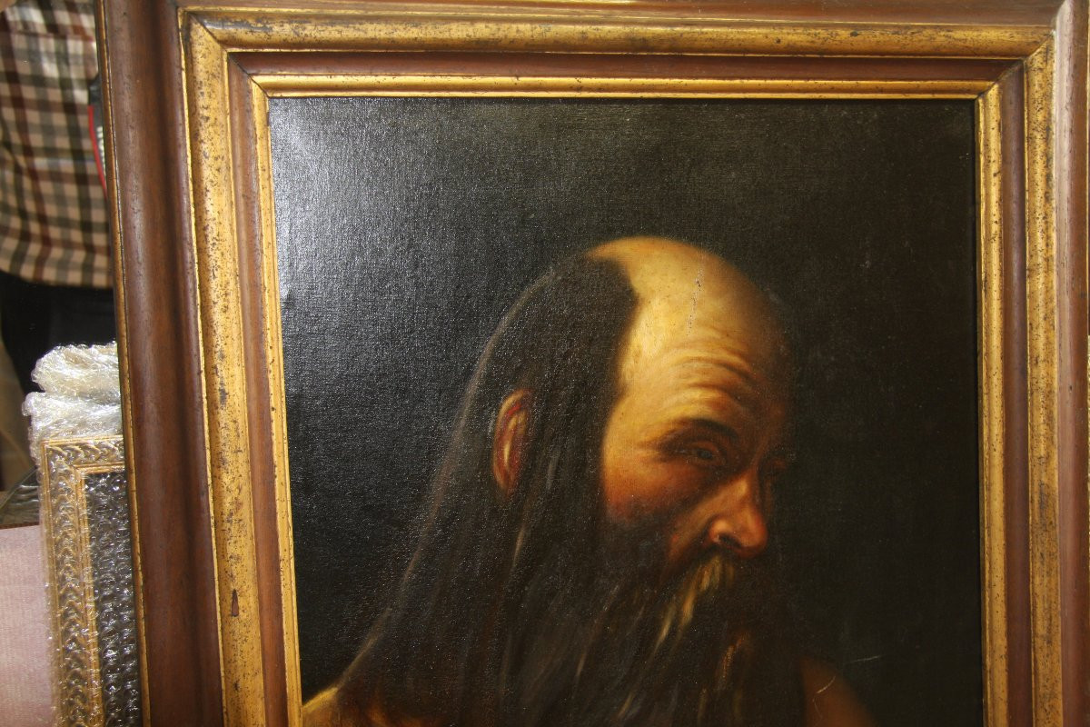 Huile sur toile , l'ermite"-photo-2