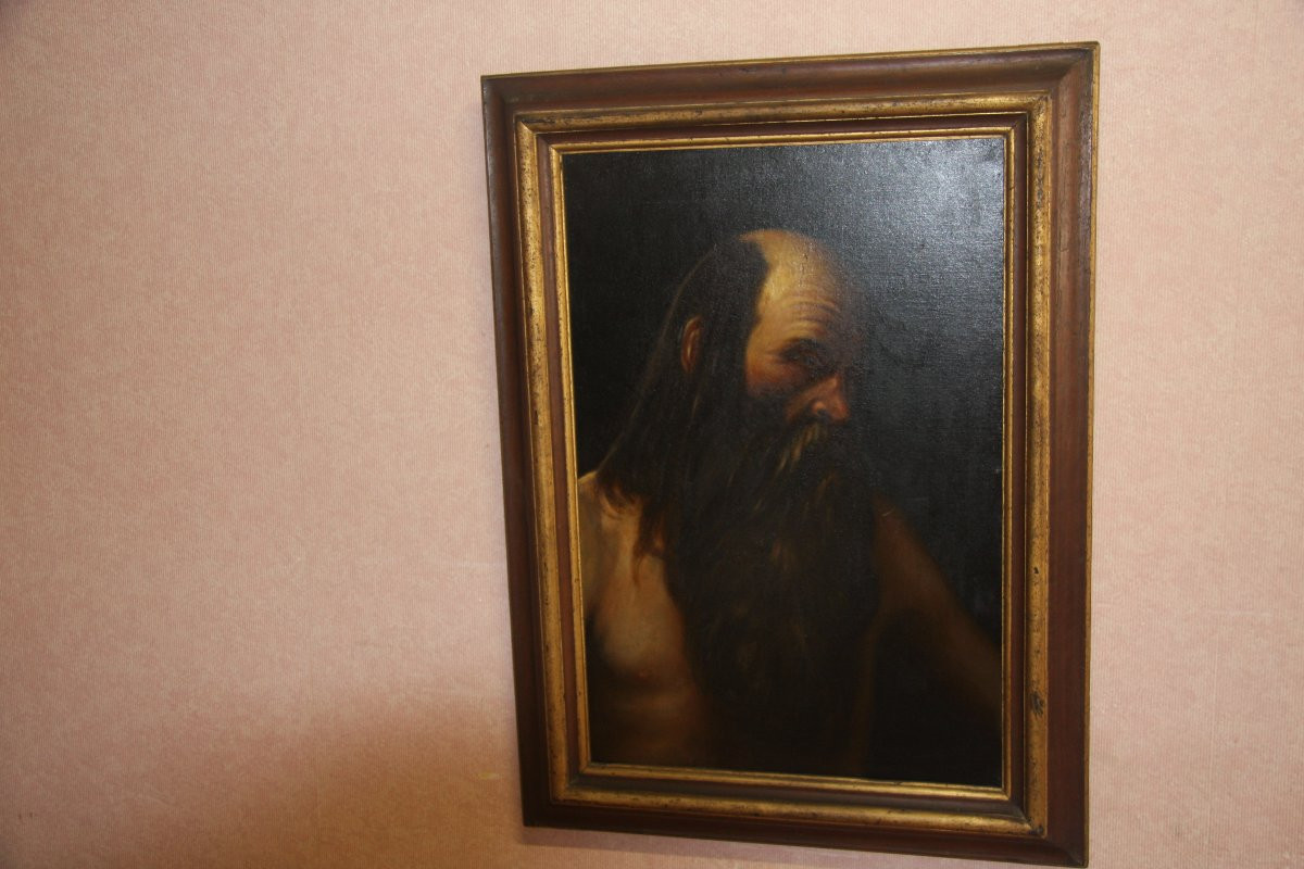 Huile sur toile , l'ermite"-photo-1