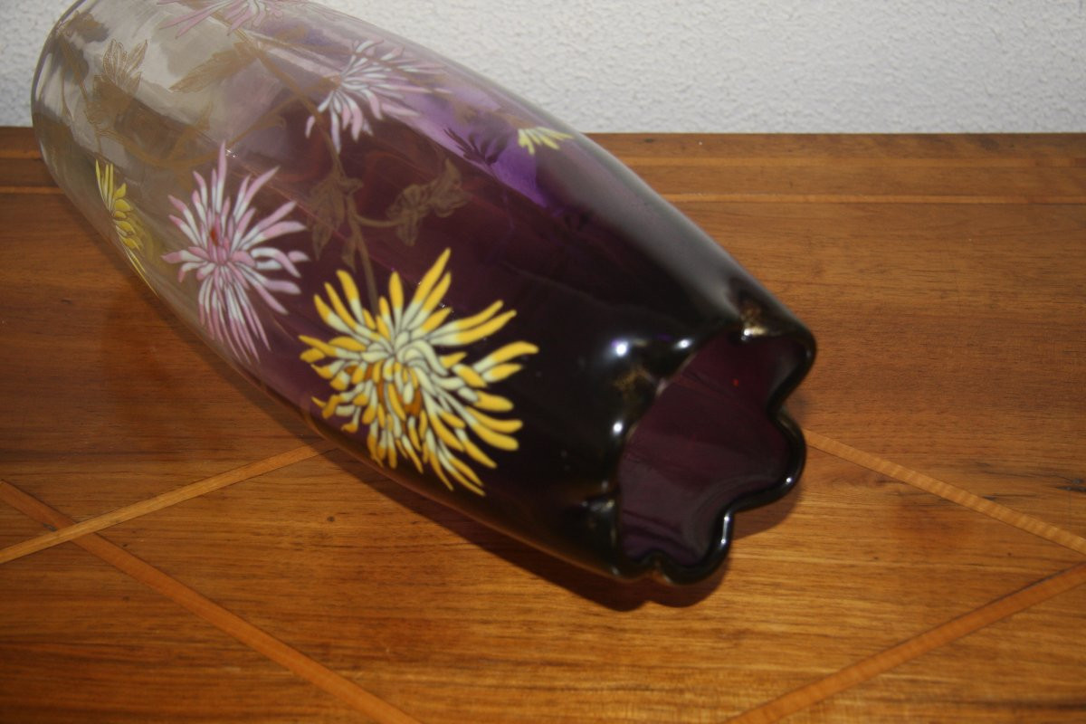 Vase Decorated With Enamelled Flowers In The Legras Style-photo-5