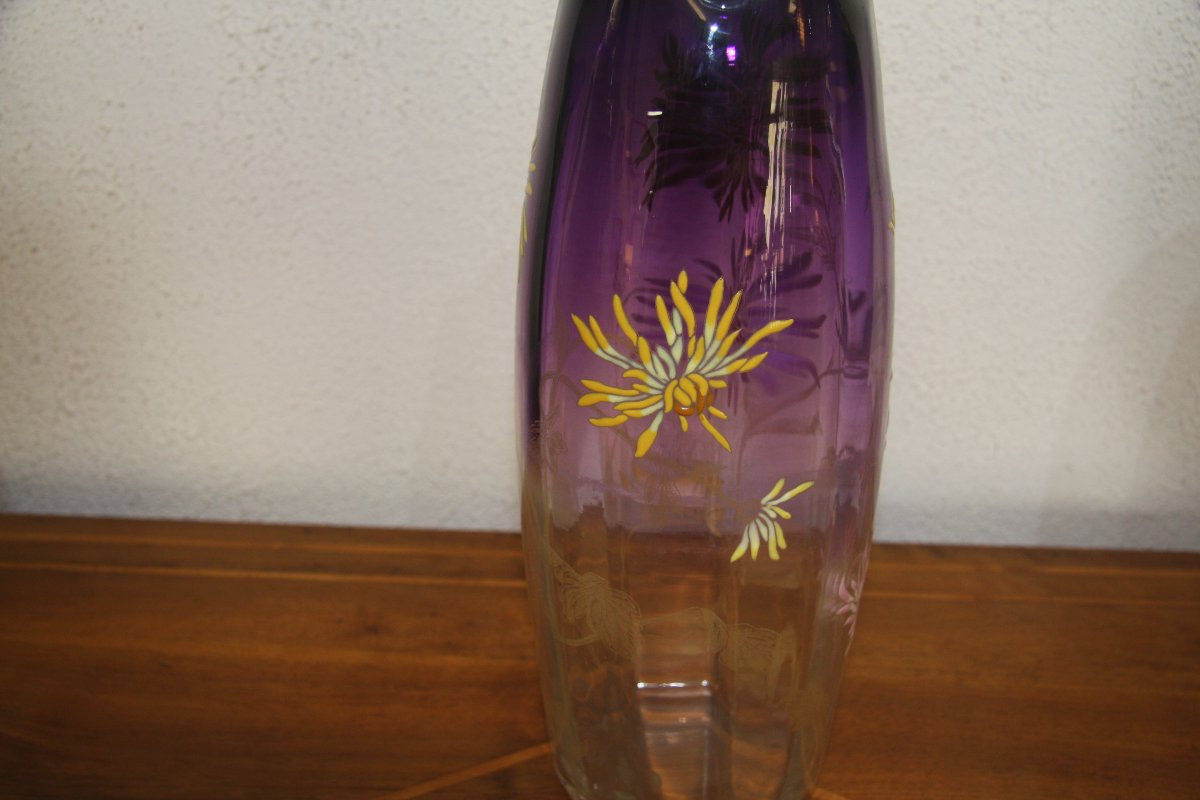 Vase Decorated With Enamelled Flowers In The Legras Style-photo-6