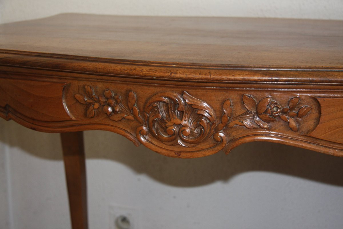 Table bureau et sa chaise en noyer de style Louis XVI.-photo-3