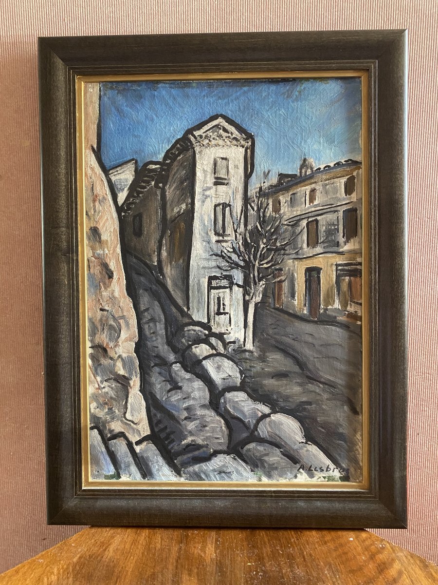 Oil On Canvas Signed By Alfred Lesbos (1873–1940)-photo-2