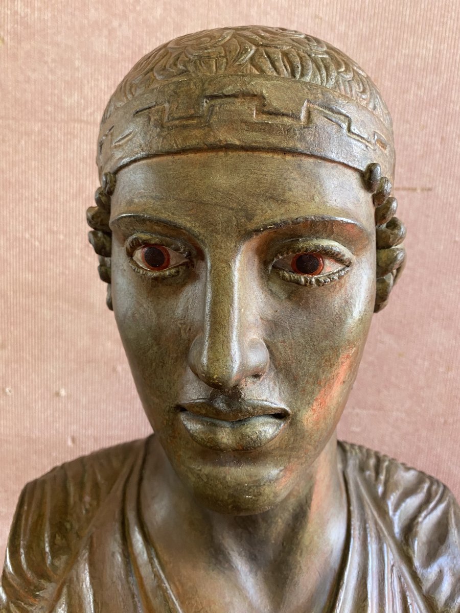 Plaster Bust Of The Charioteer Of Delphi