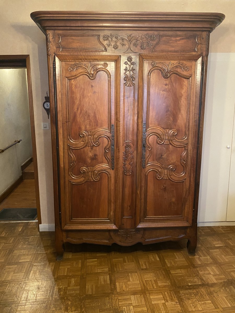 Bressane-style Cabinet, Oak And Walnut, Mid-19th Century.