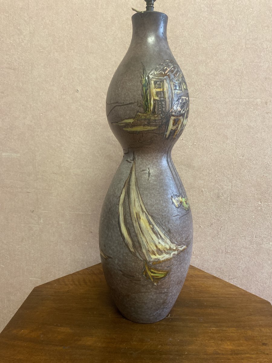 Vallauris Lamp Bases, Very Good Condition;-photo-1