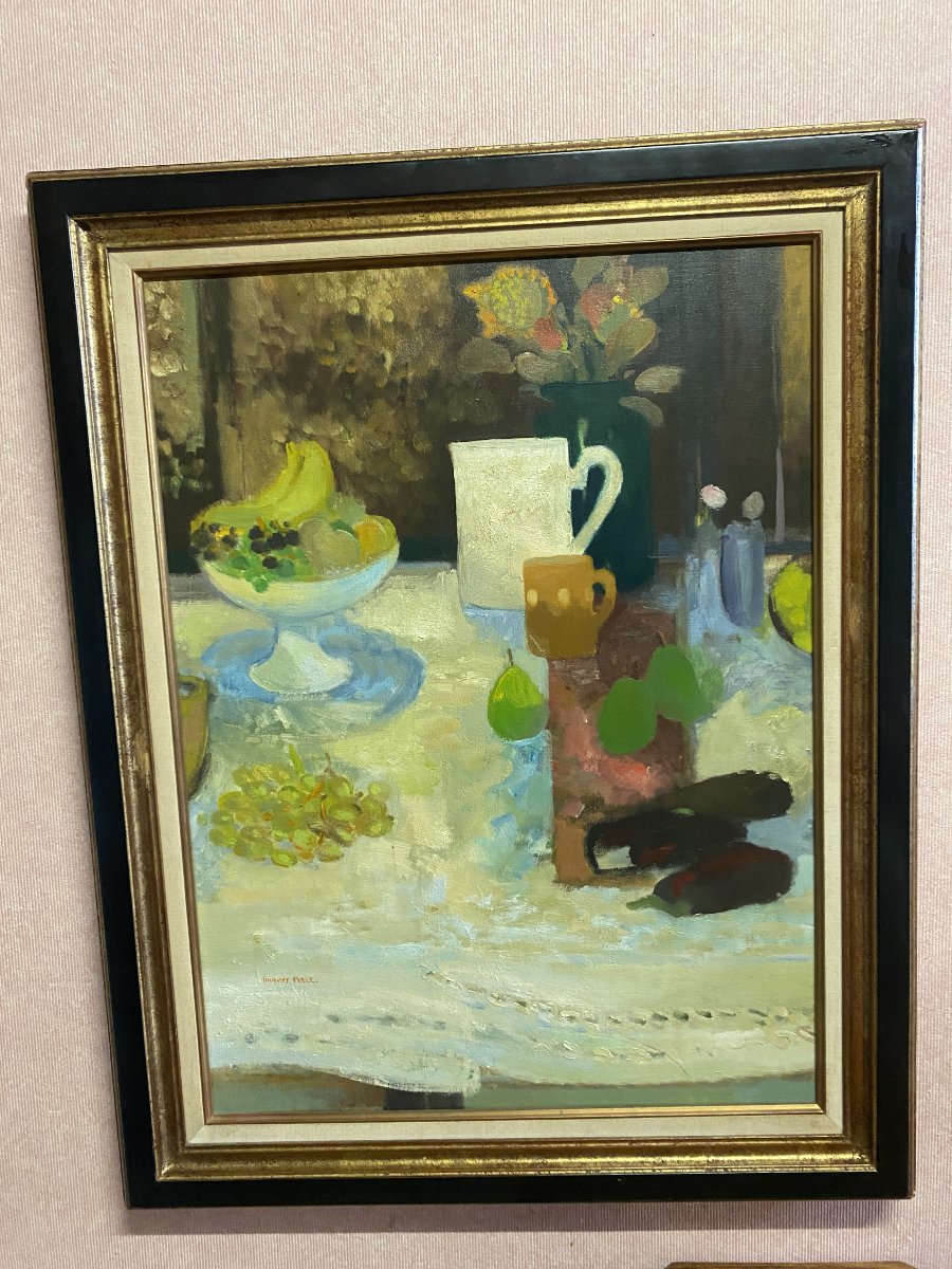 Huile sur toile de Jacques Petit . "Le tournesol"