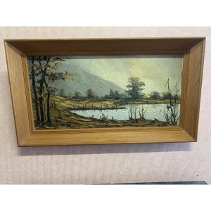 Huile sur carton de Paul Gobert (1891-1963)