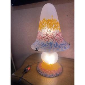Lampe à pose  en verre teinté des années 60-70