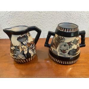 Céramique de Ciboure signées, parfait état.