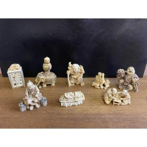 Small Lot Of Japanese Netsuke, Excellent Condition.