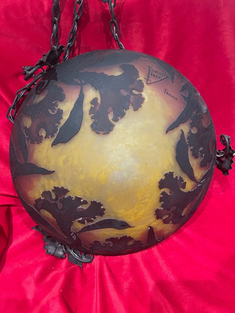 Vasque Plafonnier Daum Art Nouveau-photo-2
