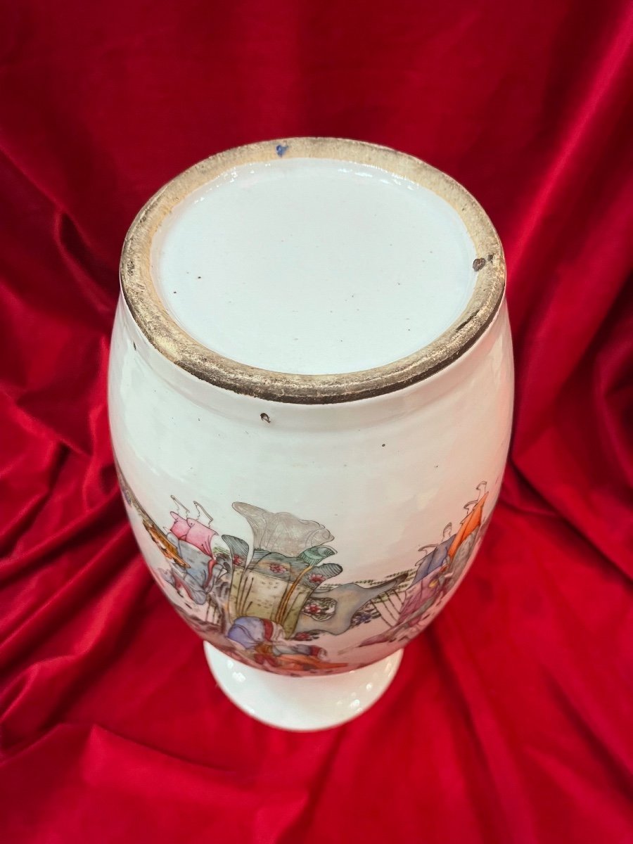 Vase Porcelaine Chine Qianjiang Cai XIX ème-photo-3