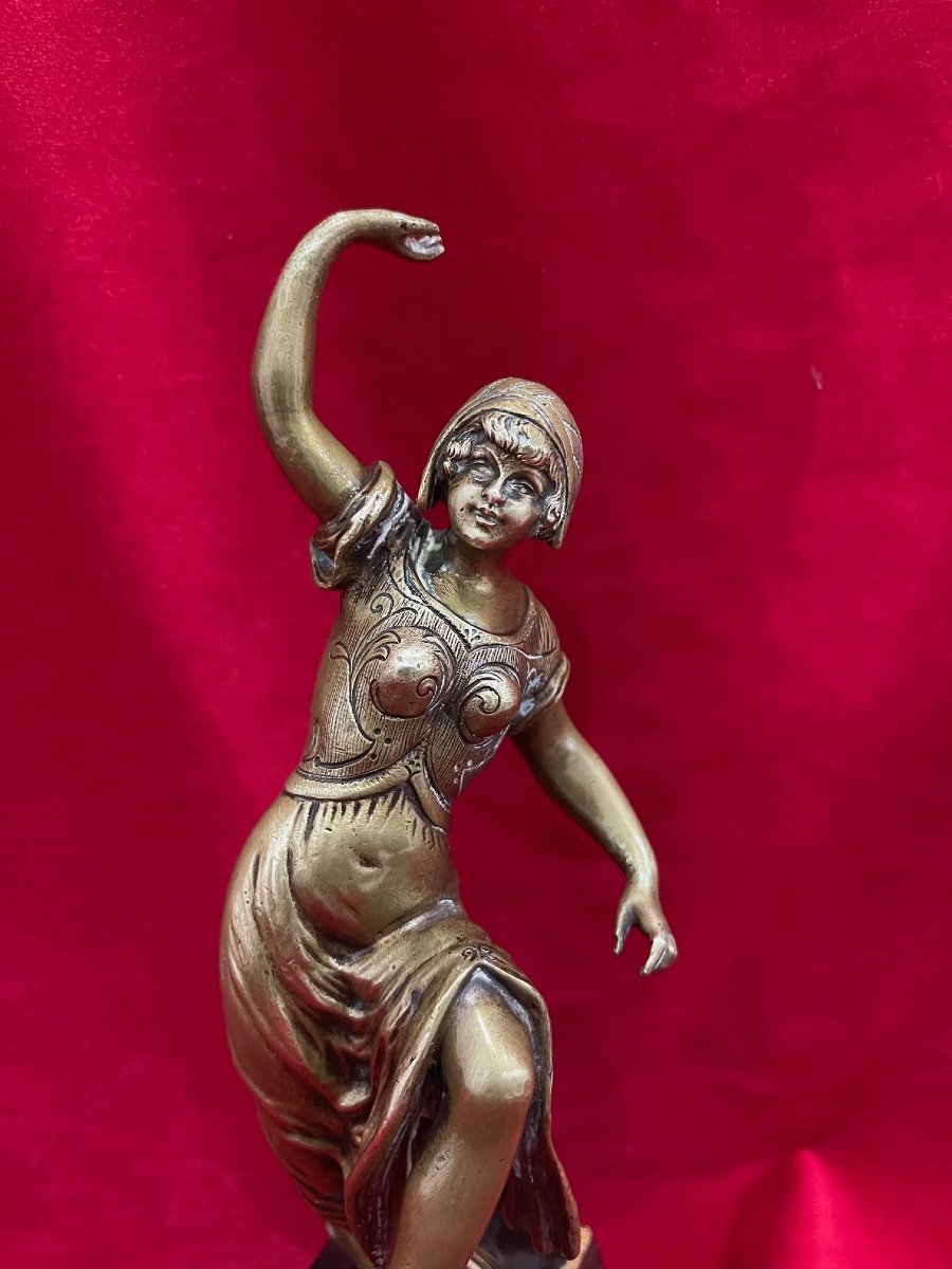 Statue Danseuse Bronze Art Déco 1930-photo-2
