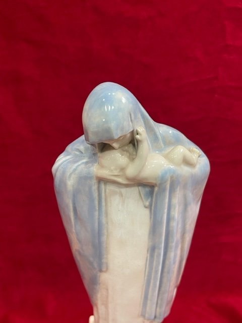 Madonna And Child In Earthenware By Lucienne Heuvelmans-photo-2