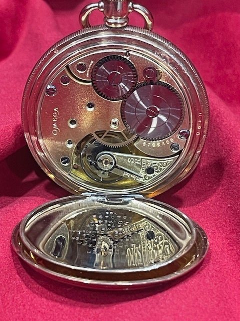 Montre Gousset Omega Plaque Or-photo-2