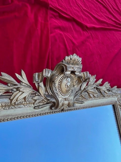 Miroir De Cheminee Bois Dore Napoleon III-photo-4